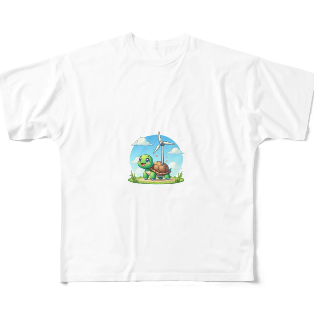 カメ好き屋のかめさん All-Over Print T-Shirt