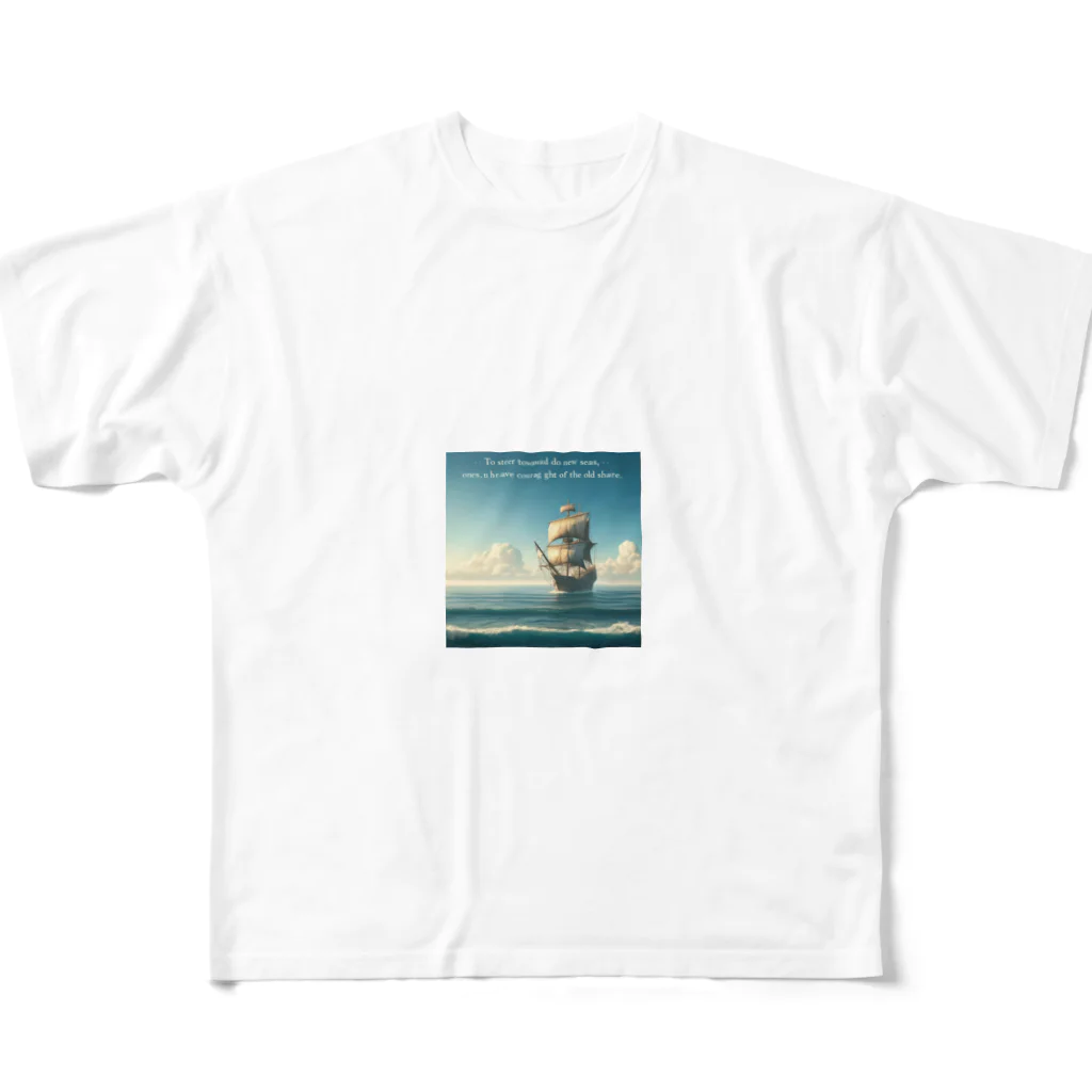 M Y (Yoshida Masaru)の新しい海へ舵を切るには、古い岸を見失う勇気が必要だ。 All-Over Print T-Shirt