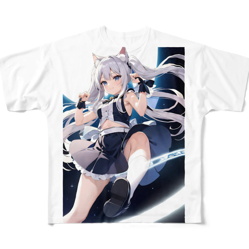 魔法猫少女ルナの魔法猫少女ルナ　マスキングデザイン48 フルグラフィックTシャツ