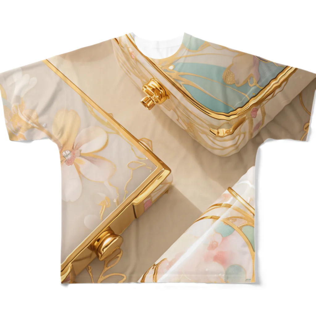 AQUAMETAVERSEの小物入れ、可愛い　なでしこ1478 All-Over Print T-Shirt