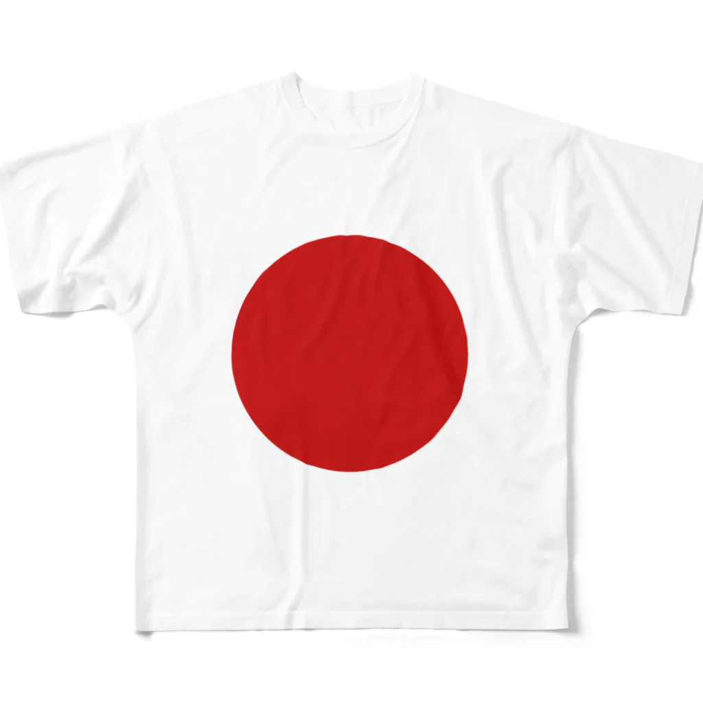 お絵かき屋さんの日本の国旗 フルグラフィックTシャツ