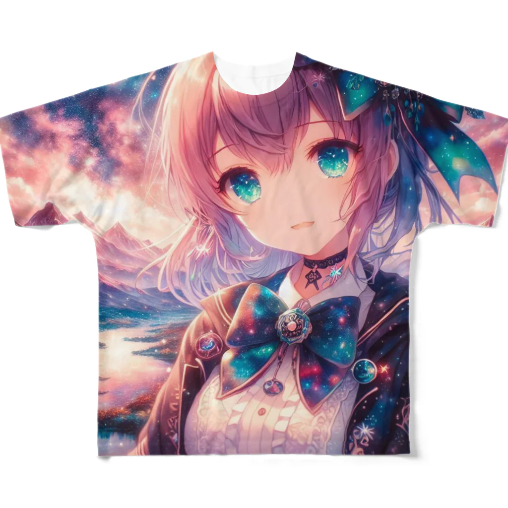 momonekokoの宇宙を旅する女海賊 フルグラフィックTシャツ