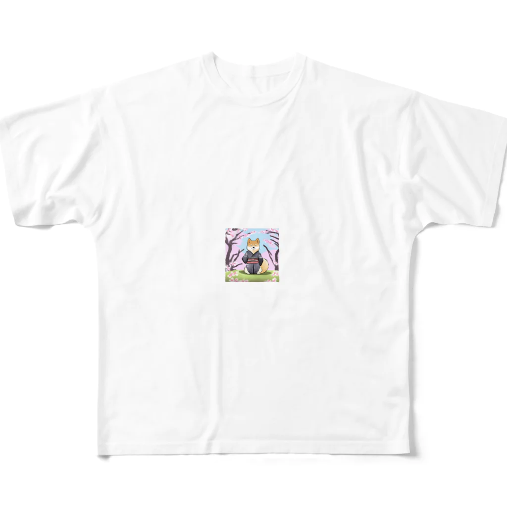 88_koroの侍柴犬 フルグラフィックTシャツ