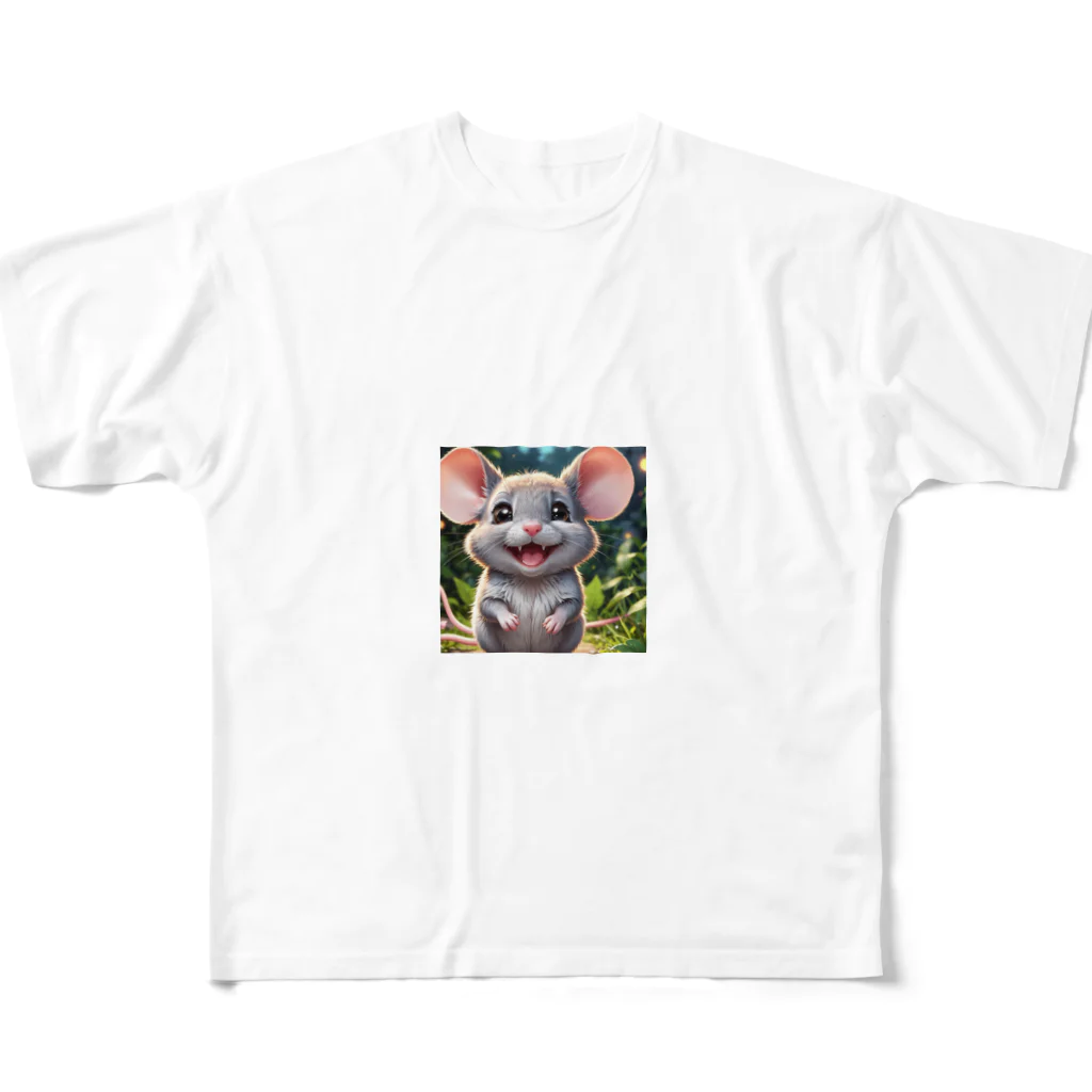 Fujimishokaiのこのチャーミングなネズミがあなたの心を癒します。 All-Over Print T-Shirt