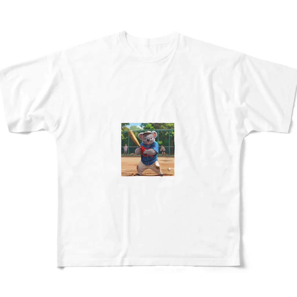 ganeshaのコアラップンで野球をしよう All-Over Print T-Shirt