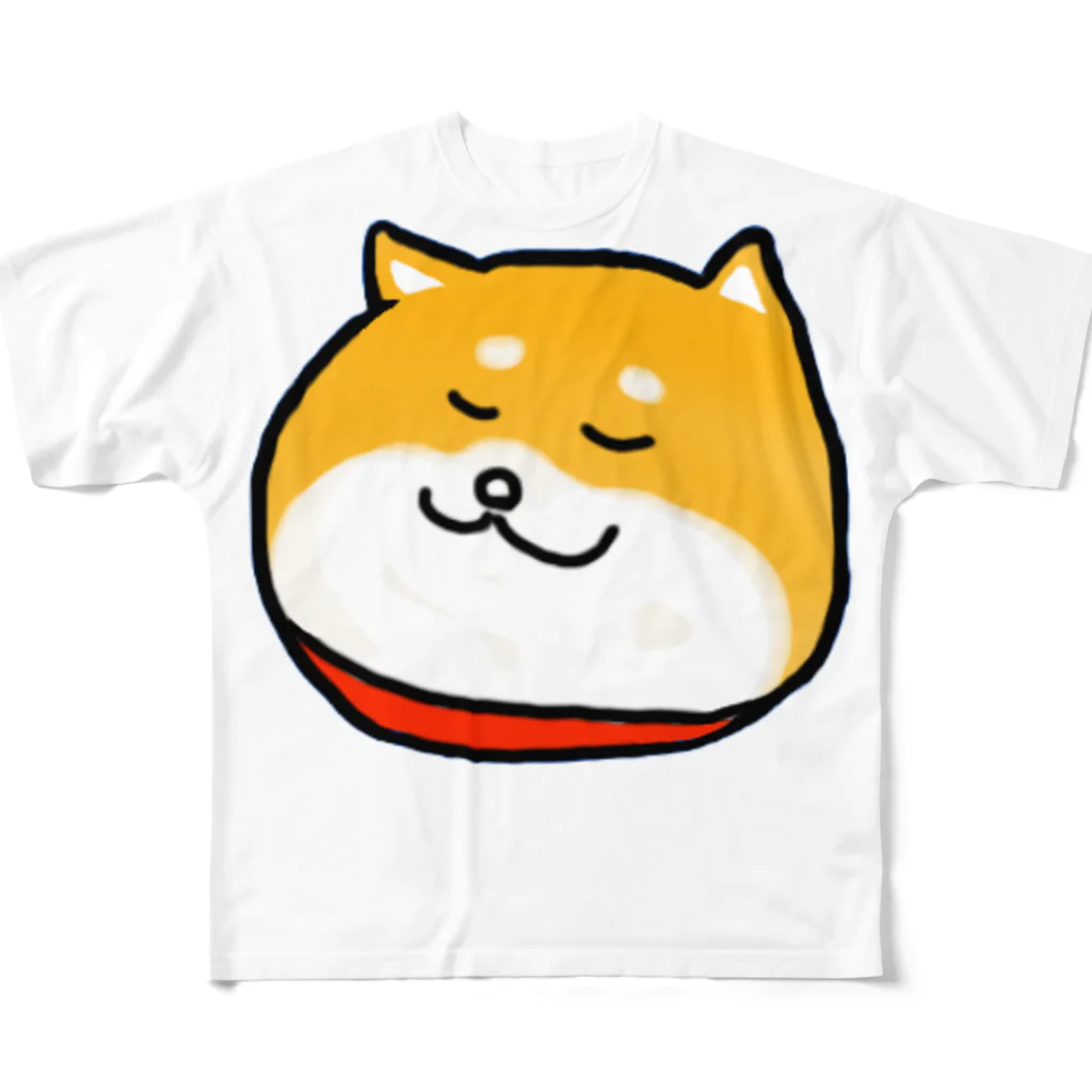 みーのまんぞく犬 フルグラフィックTシャツ