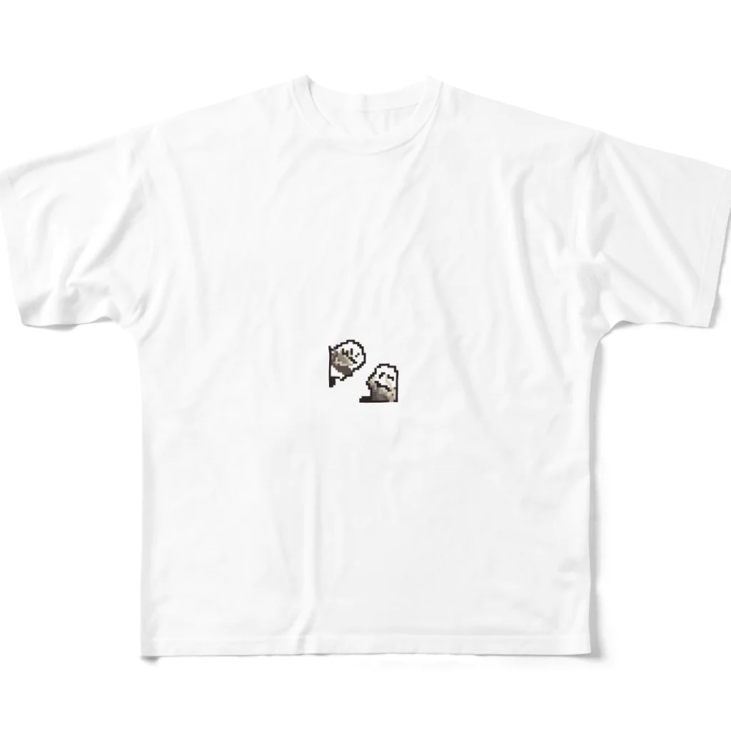 tEeesのどっともぐら フルグラフィックTシャツ