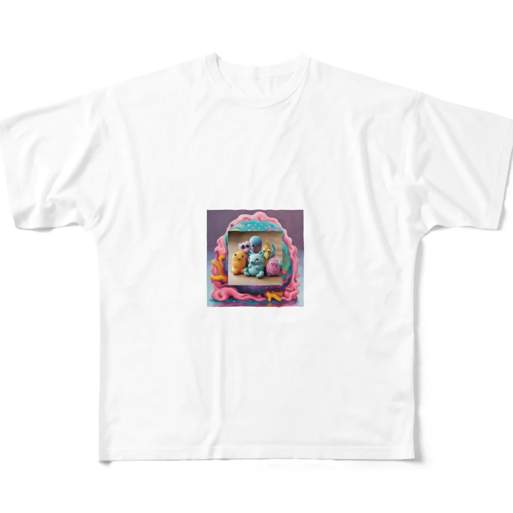 112357baのキモカワ生き物 All-Over Print T-Shirt