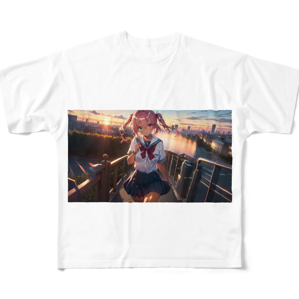 ヴィヴィオの夕焼け All-Over Print T-Shirt