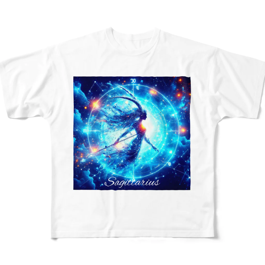 huwari-hanaakariの星のきらめき　射手座イメージ All-Over Print T-Shirt