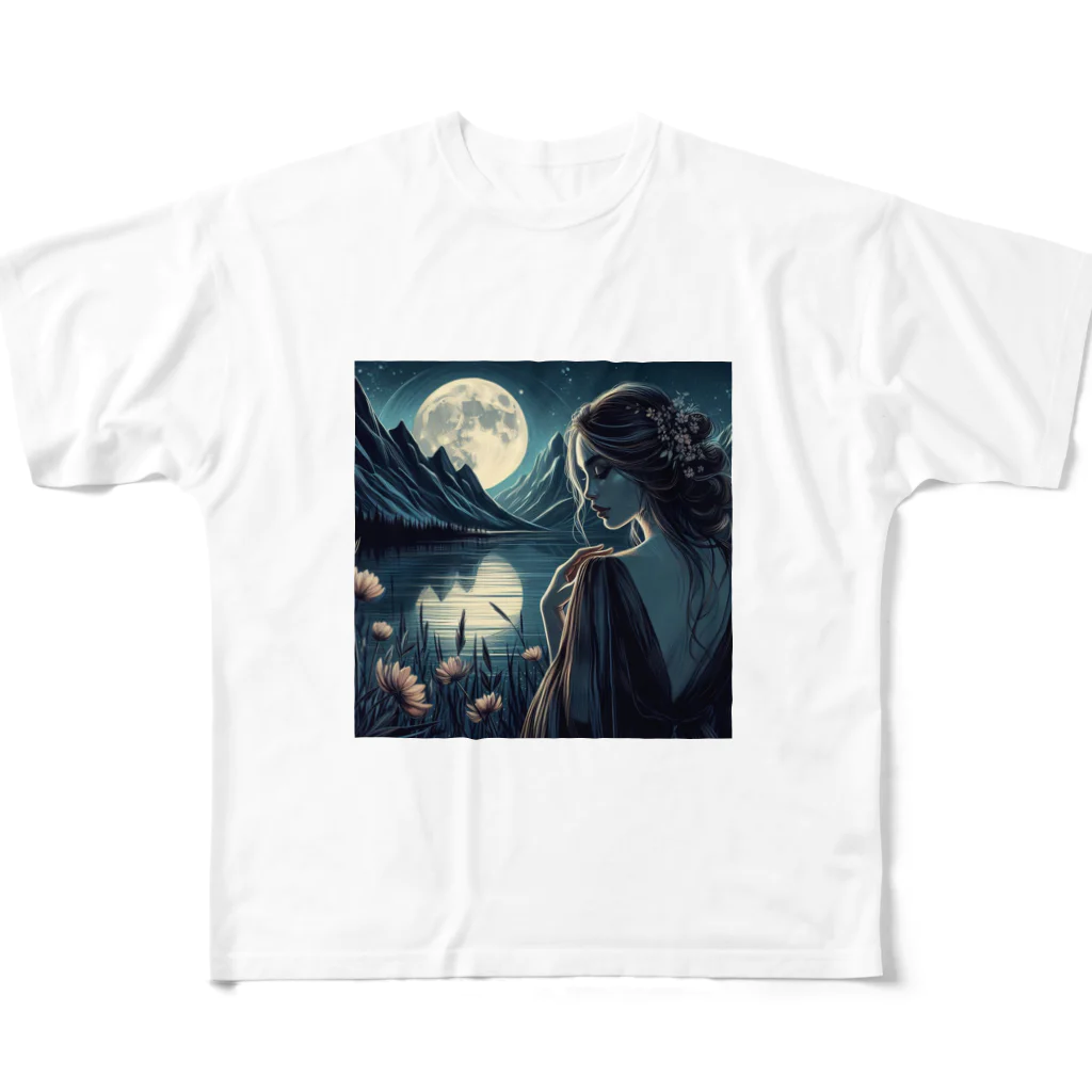 チロライショップの月夜の All-Over Print T-Shirt