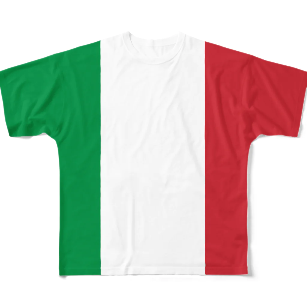 お絵かき屋さんのイタリアの国旗 All-Over Print T-Shirt