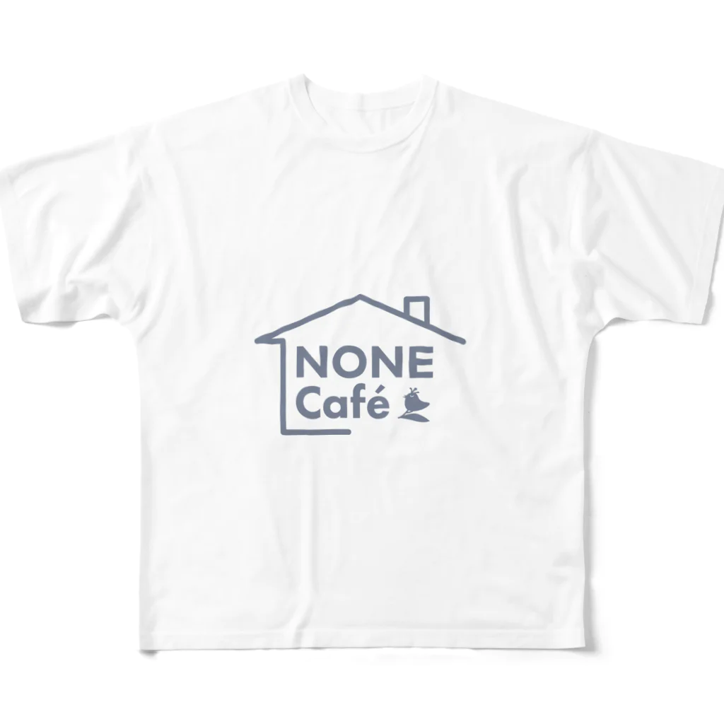 nonecafe_karuizawaのとりモチーフ（ブルーグレイVer） フルグラフィックTシャツ