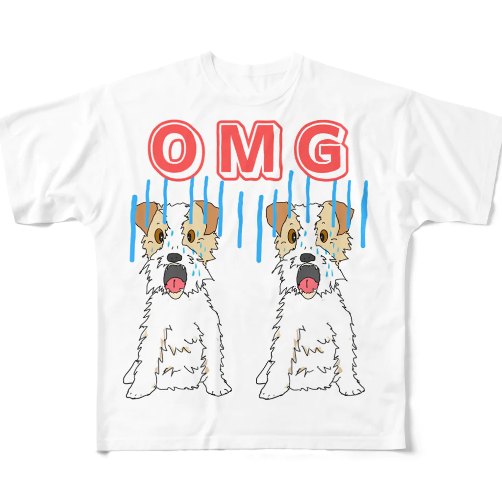 buuchapのジャックラッセルテリア　OMG フルグラフィックTシャツ