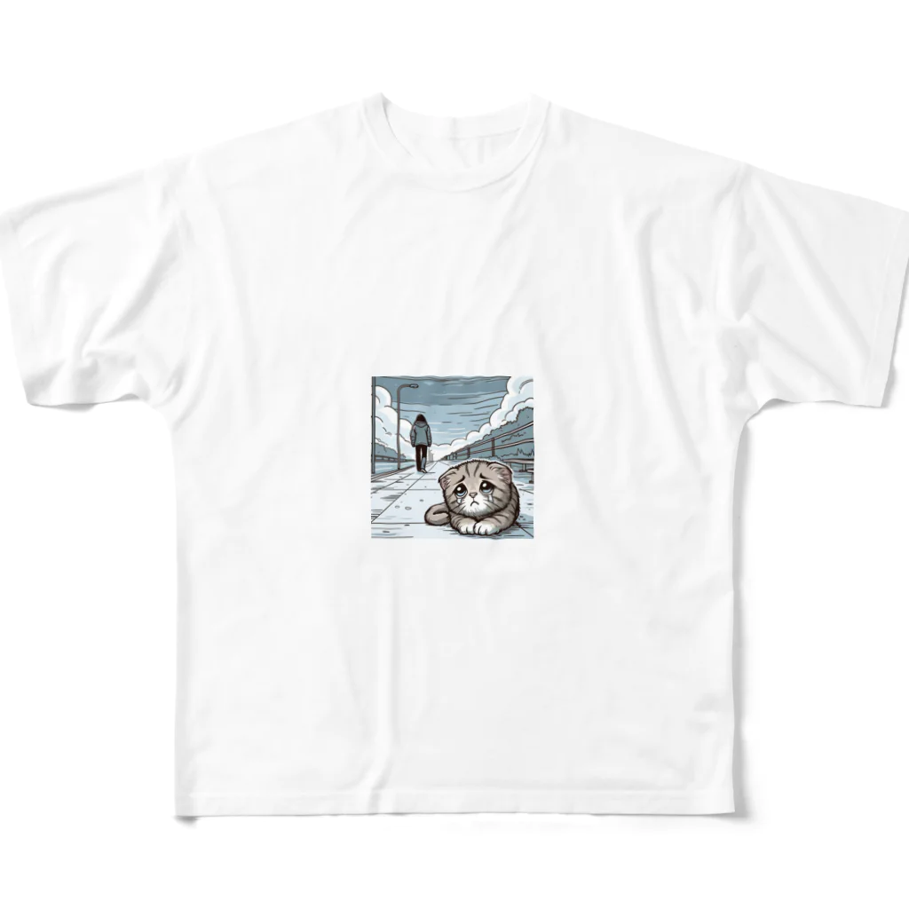 子猫カーニバルの捨てられてしまった可哀想な子猫 All-Over Print T-Shirt