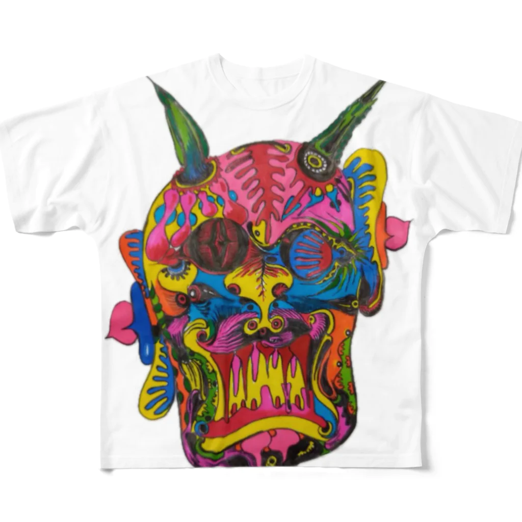 kero-spider　のkero-spider Oni All-Over Print T-Shirt