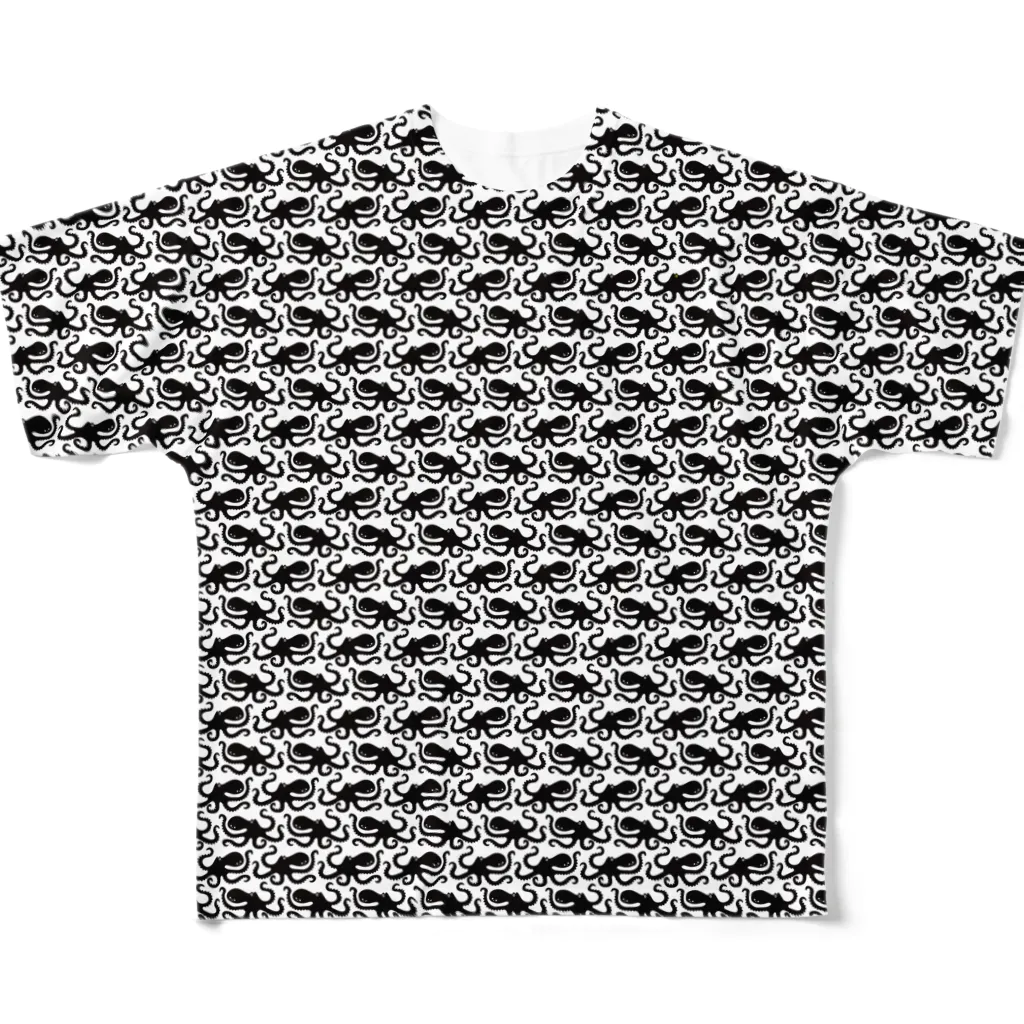 oba:obaの蛸の行進 フルグラフィックTシャツ