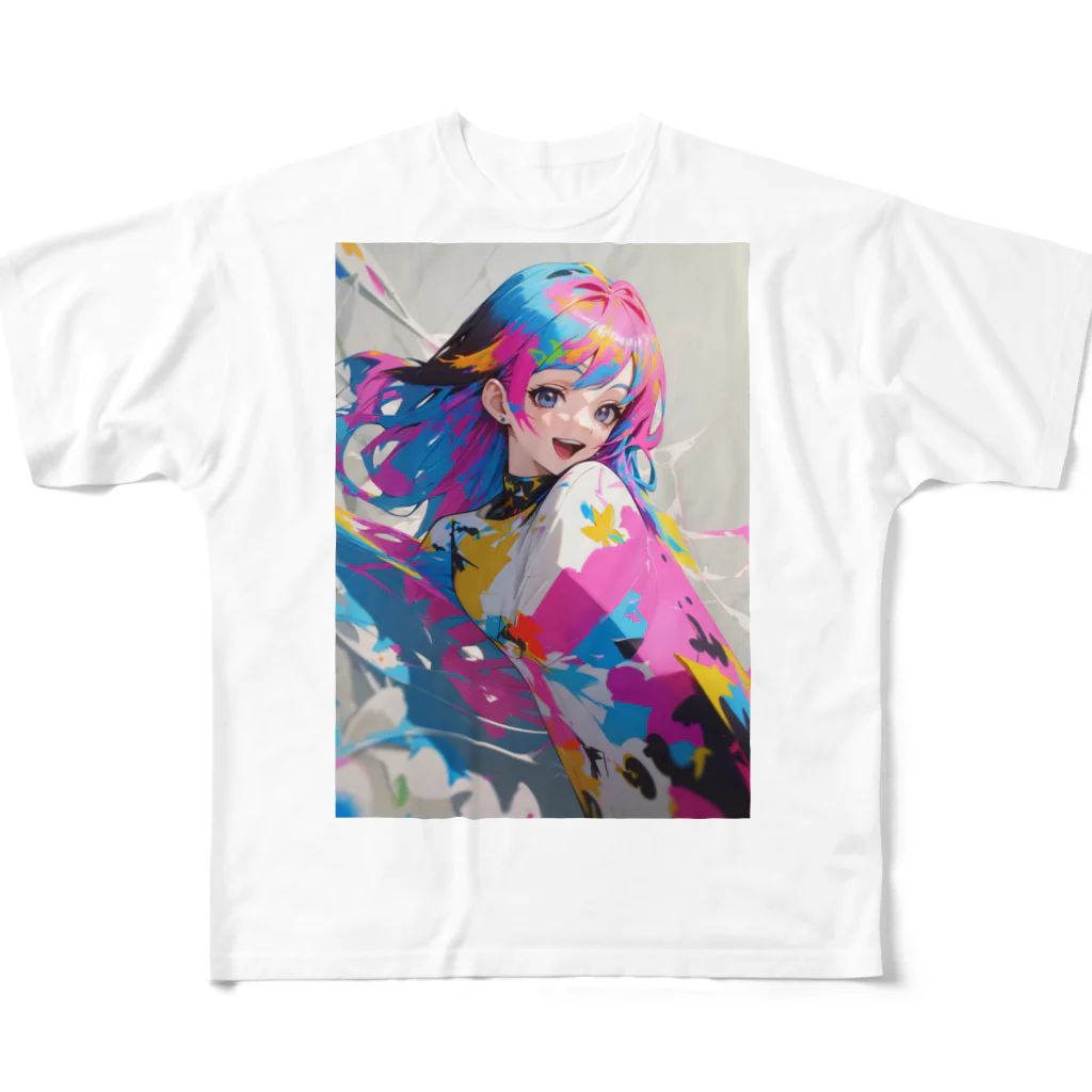 やってるよ！のマーブルガール All-Over Print T-Shirt