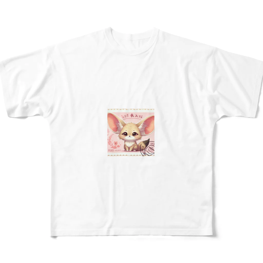 ゆうちゃんNFTいいねの耳長が可愛いフェネックちゃん13 All-Over Print T-Shirt