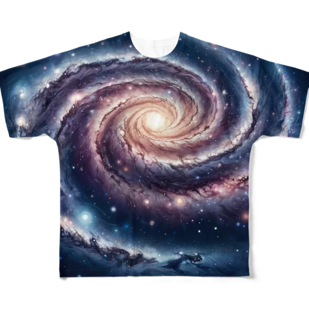 宇宙の神秘グッズ販売所のギャラクシー フルグラフィックTシャツ