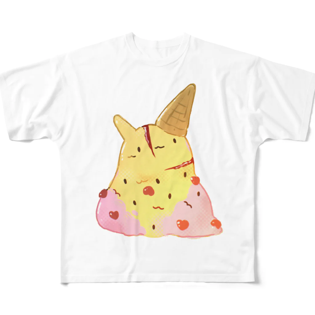 ぬーshopのアイス All-Over Print T-Shirt