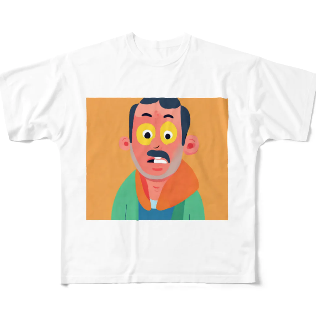 JINPACHIの努力家な男 All-Over Print T-Shirt