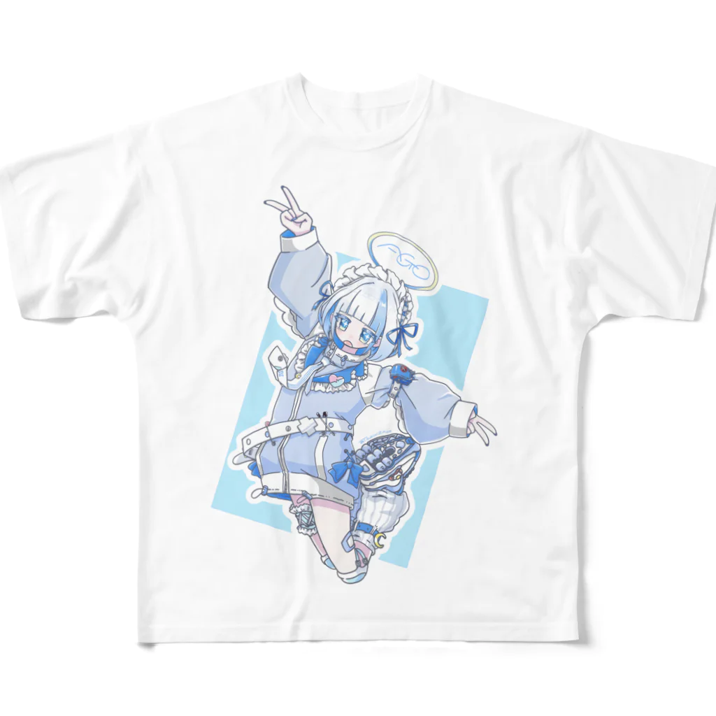 月見のしゃけ屋のあごの服 All-Over Print T-Shirt