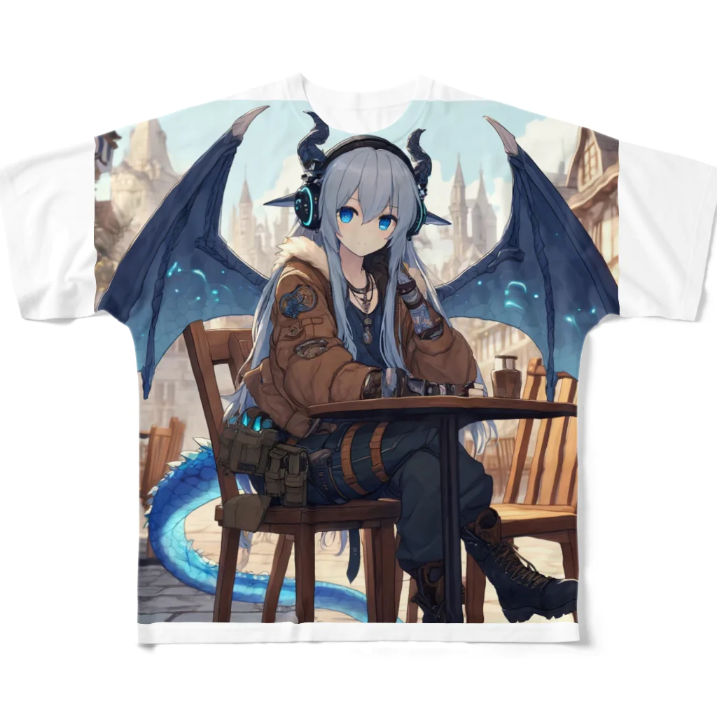 静寂工房の音の海のドラゴン（Sea Dragons） フルグラフィックTシャツ