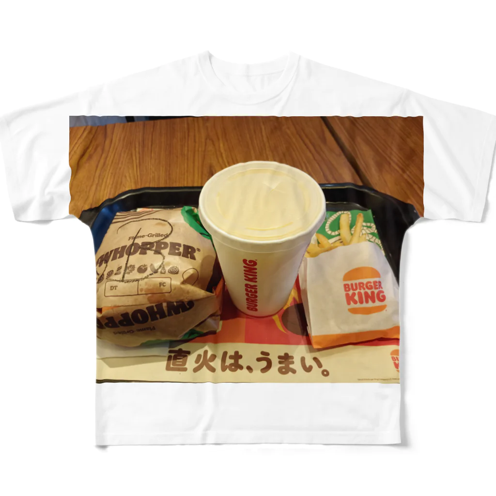 thedarkesthourのバーガーキング All-Over Print T-Shirt