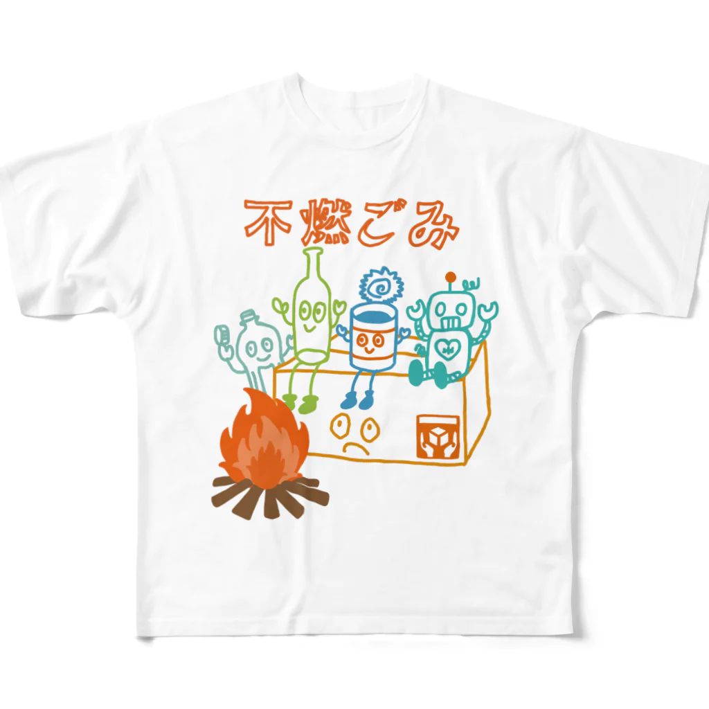 北ﾏｸﾗの国からのチーム不燃ごみ All-Over Print T-Shirt