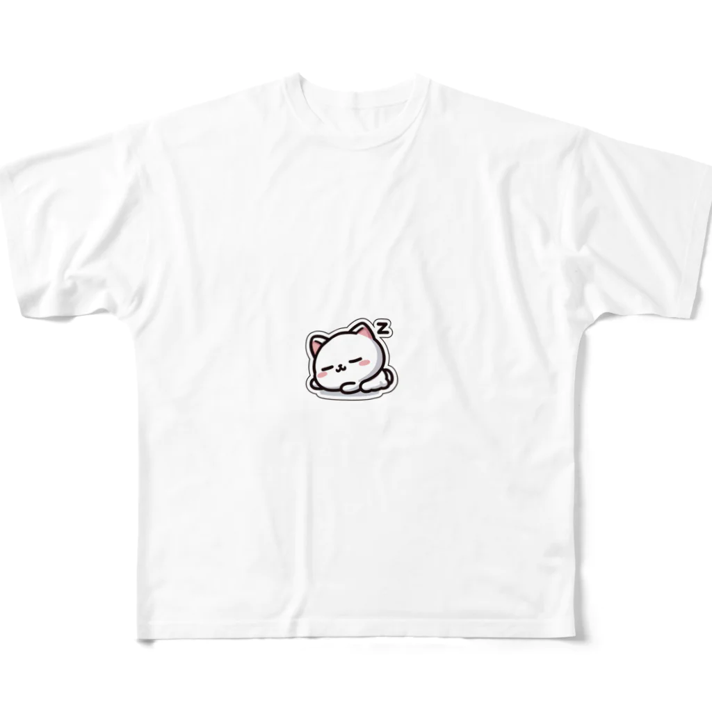 lofiのふわふわの毛並みにうっとり フルグラフィックTシャツ