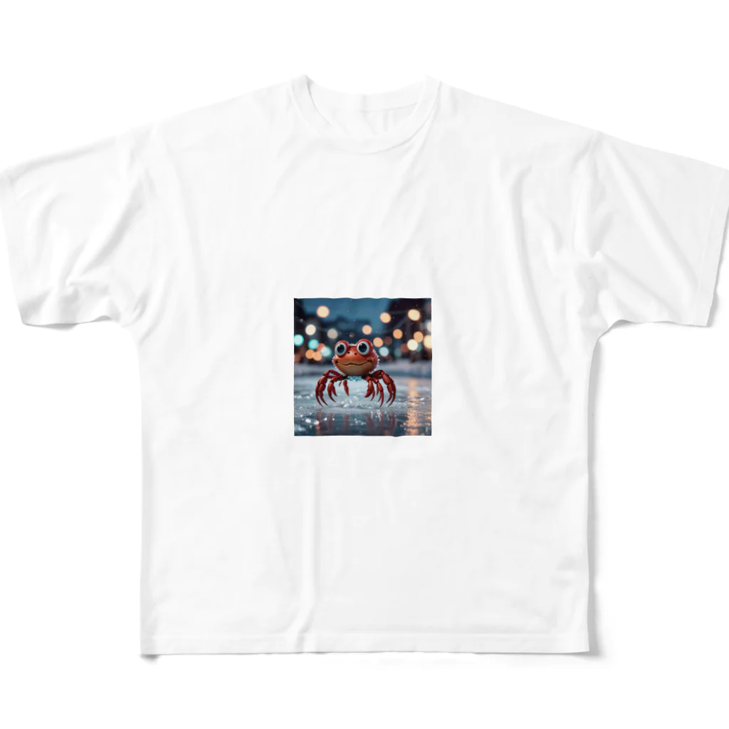 NAOSANの気まぐれ屋の探検中のカニ All-Over Print T-Shirt