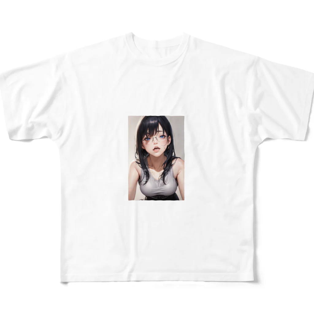 美少女学院の黒髪美少女　美鈴ちゃん２ All-Over Print T-Shirt