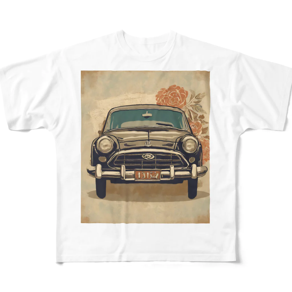 Unique ExistenceのVintage car2 フルグラフィックTシャツ