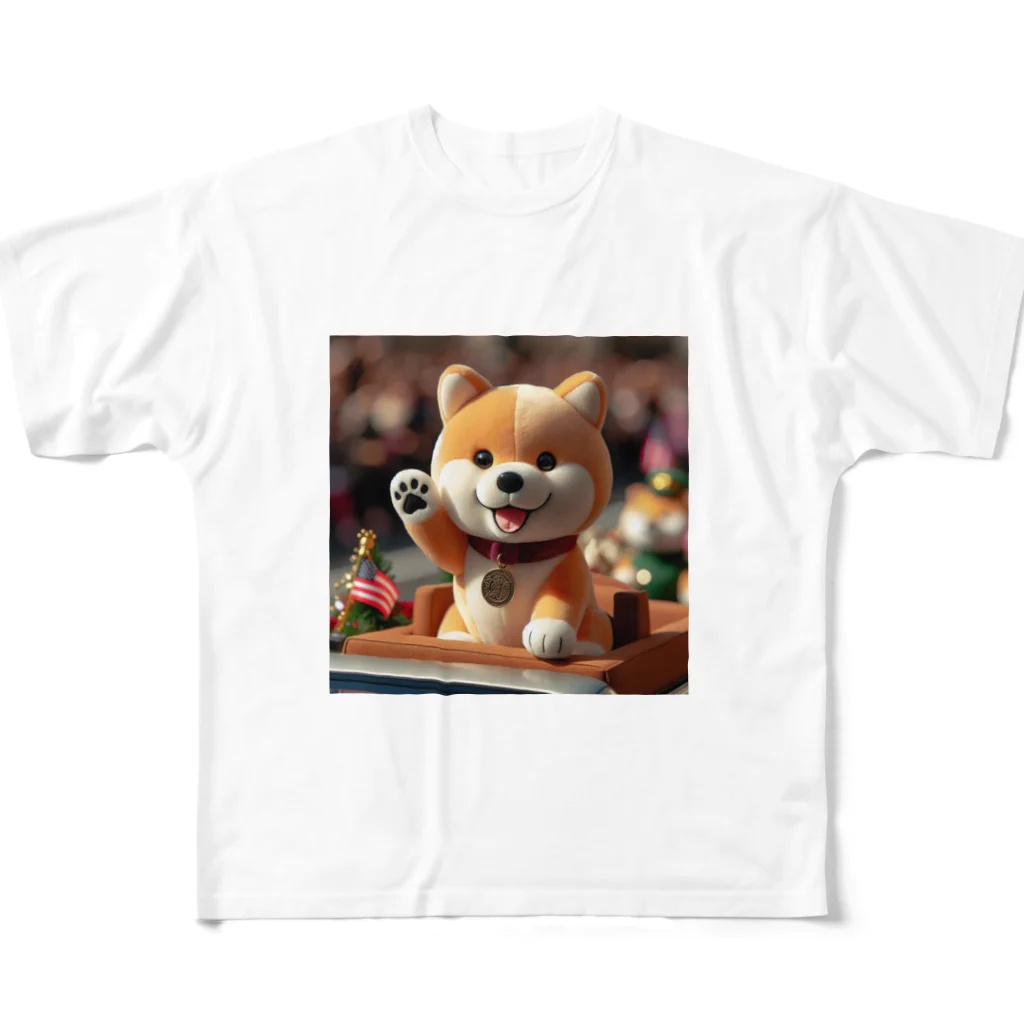 dcgnori／ワンコ画像の凱旋パレードメダリスト柴犬 All-Over Print T-Shirt