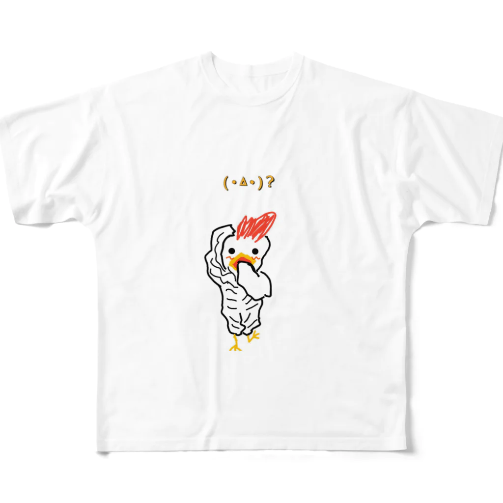 そらいろのJewelの(*˙꒫˙* ) 顔ニワさん🐔 フルグラフィックTシャツ