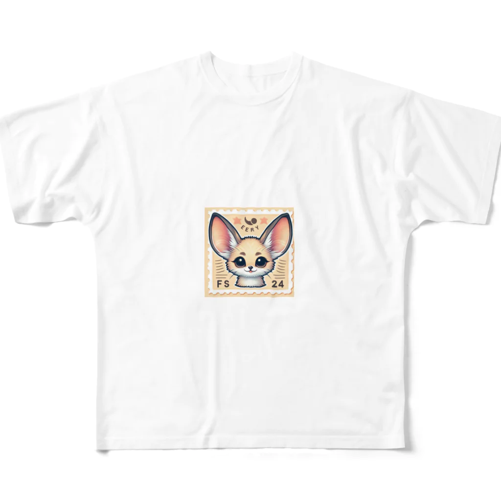 ゆうちゃんNFTいいねの耳長が可愛いフェネックちゃん32 All-Over Print T-Shirt