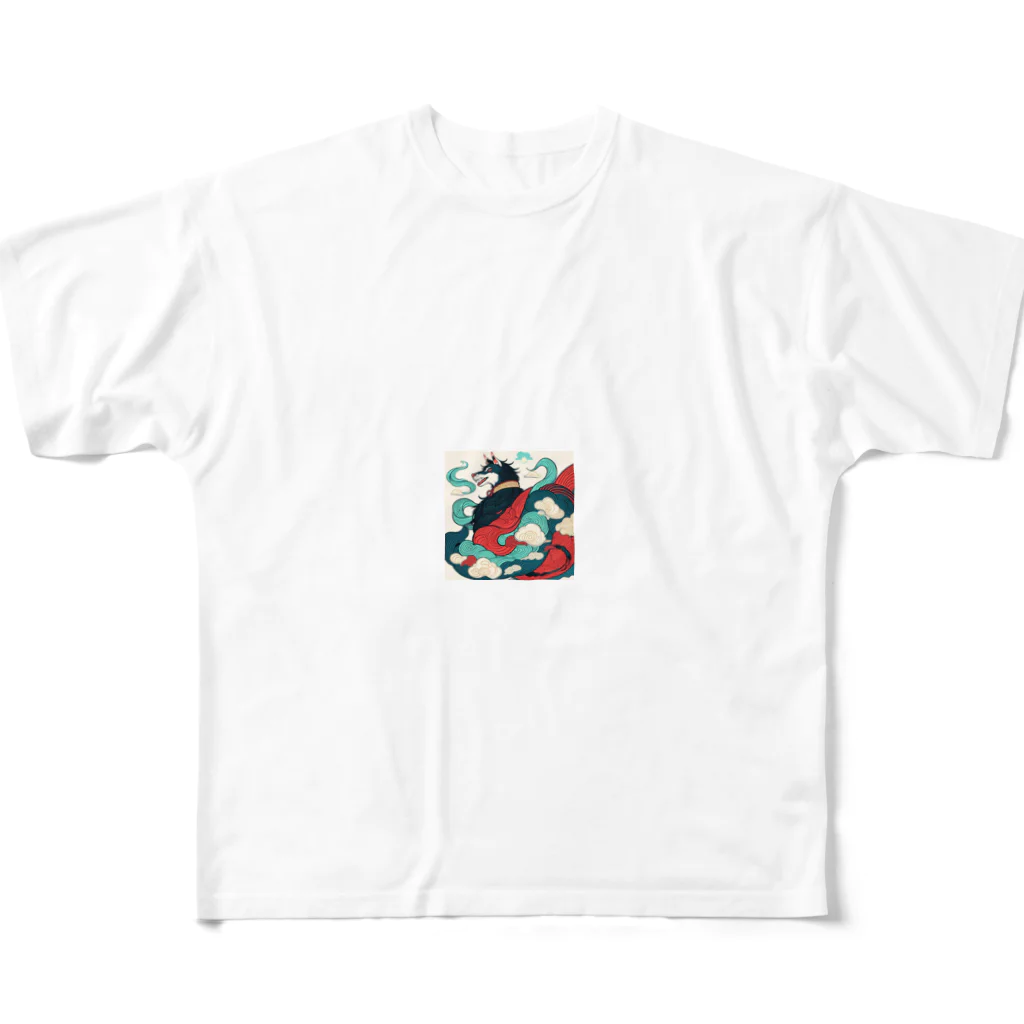 Tarionのうきよ犬5 All-Over Print T-Shirt