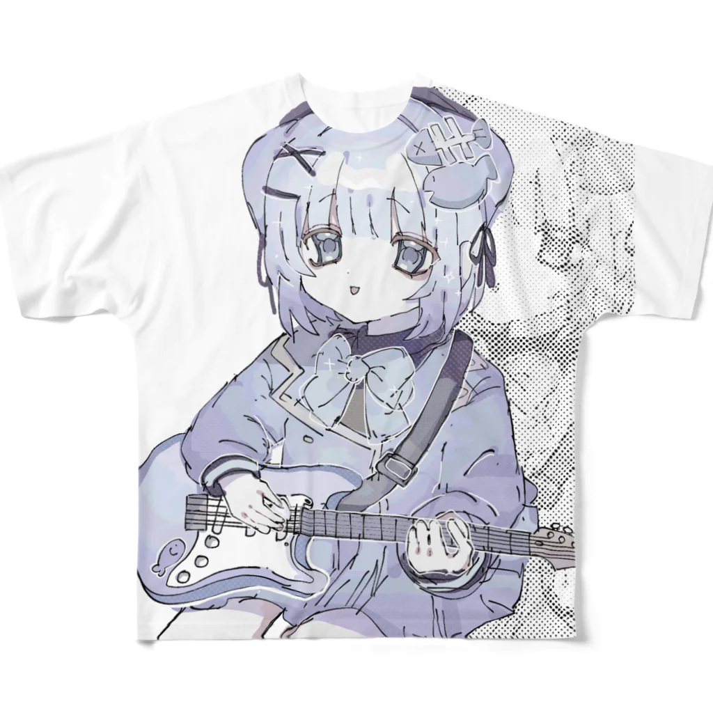 さばでぱーとのギターさばのせ フルグラフィックTシャツ