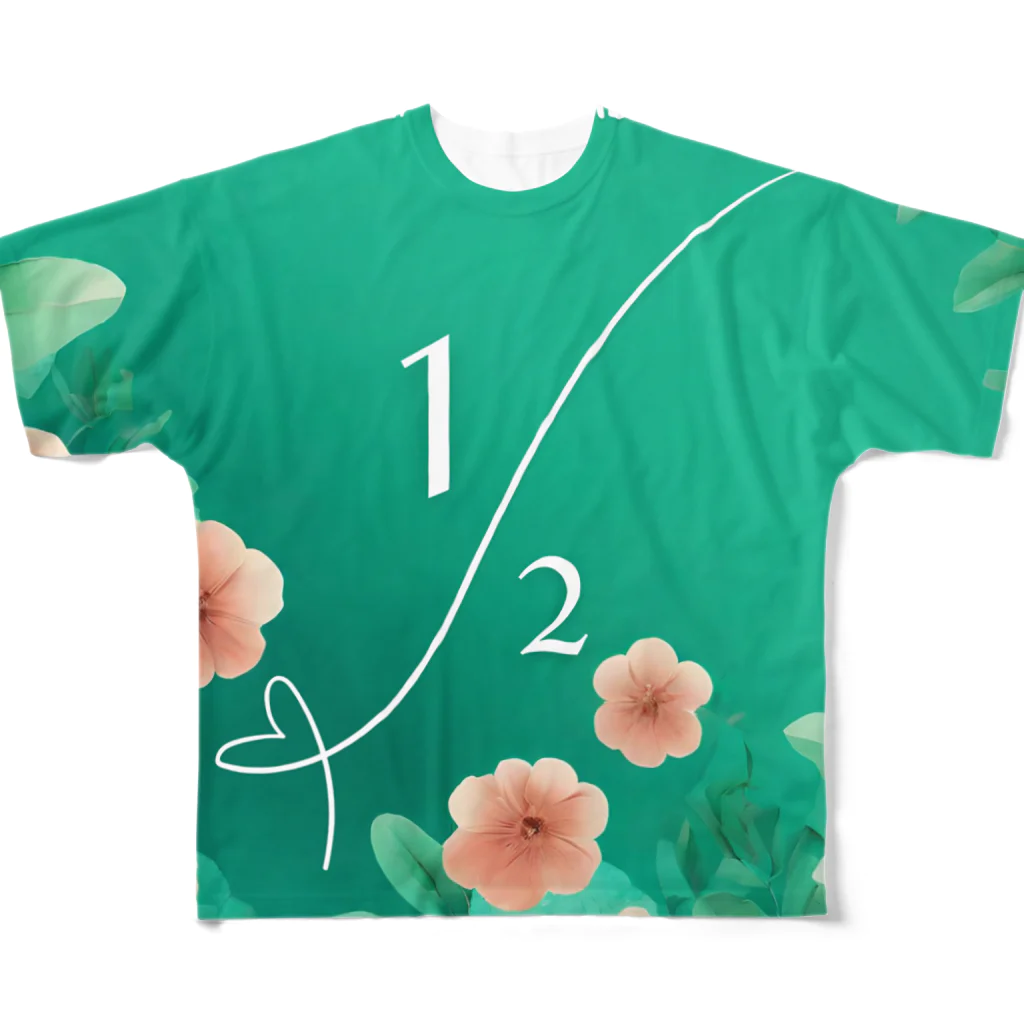 evening-fiveのHALF SUMMER 002 All-Over Print T-Shirt