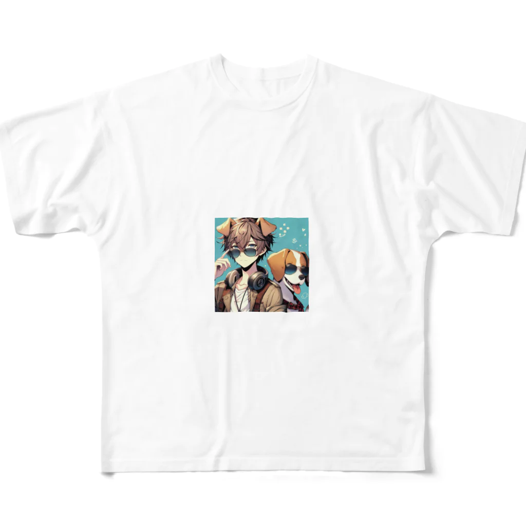 ケモ耳男子のケモ耳男子 グラサン All-Over Print T-Shirt