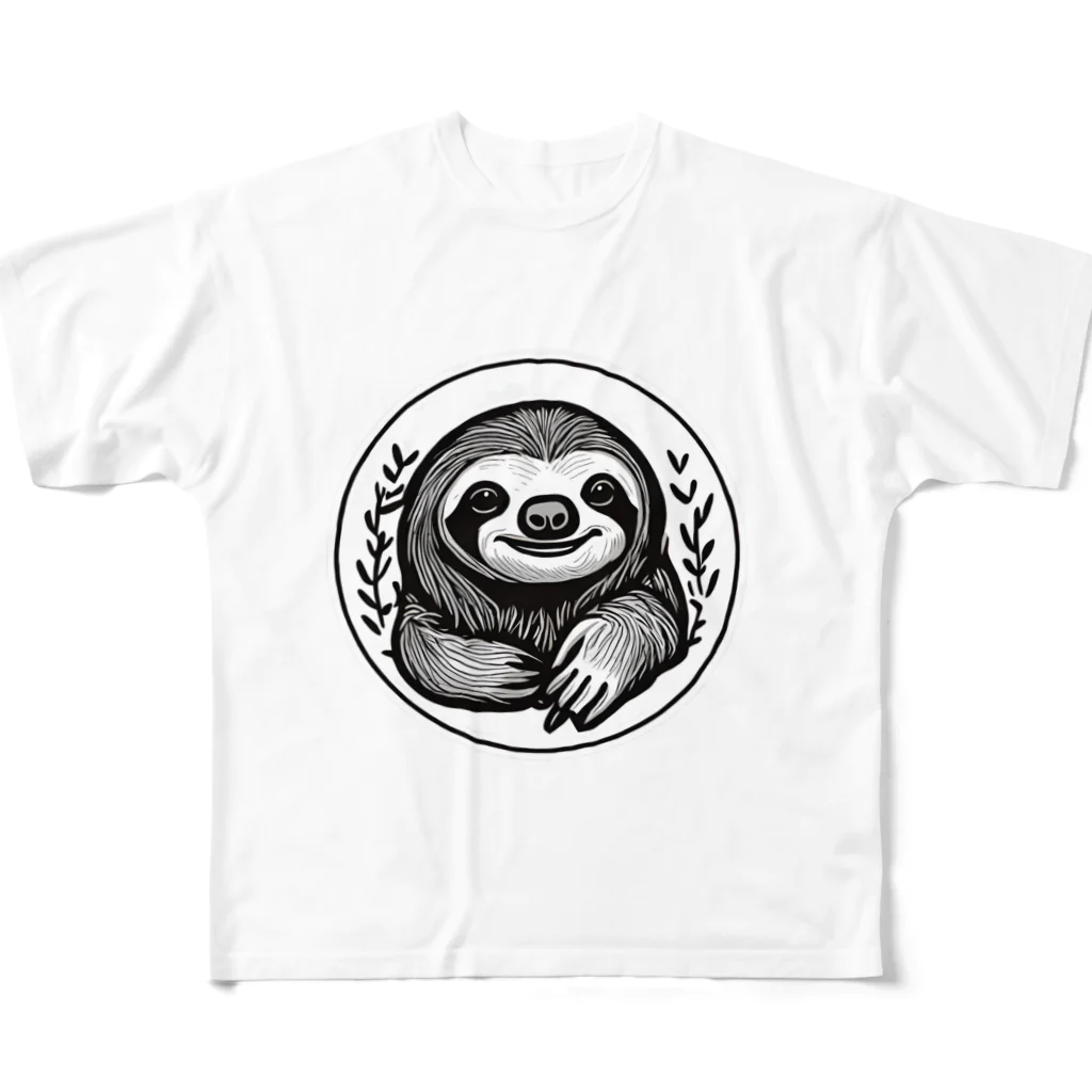 アニマルずのナマケモノのナモちゃん All-Over Print T-Shirt