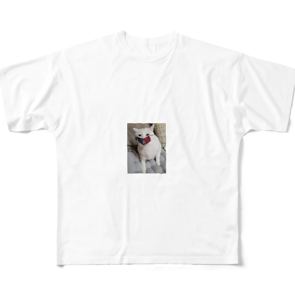 Mizuki・ASIA CATの猫マスク フルグラフィックTシャツ