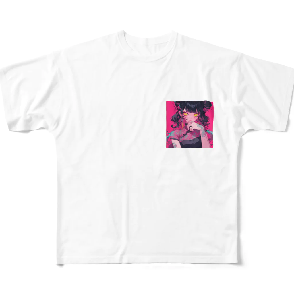 日本神話のtattoo girl All-Over Print T-Shirt