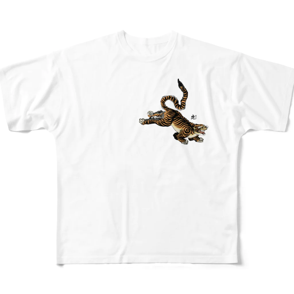 goat manのTORA  フルグラフィックTシャツ