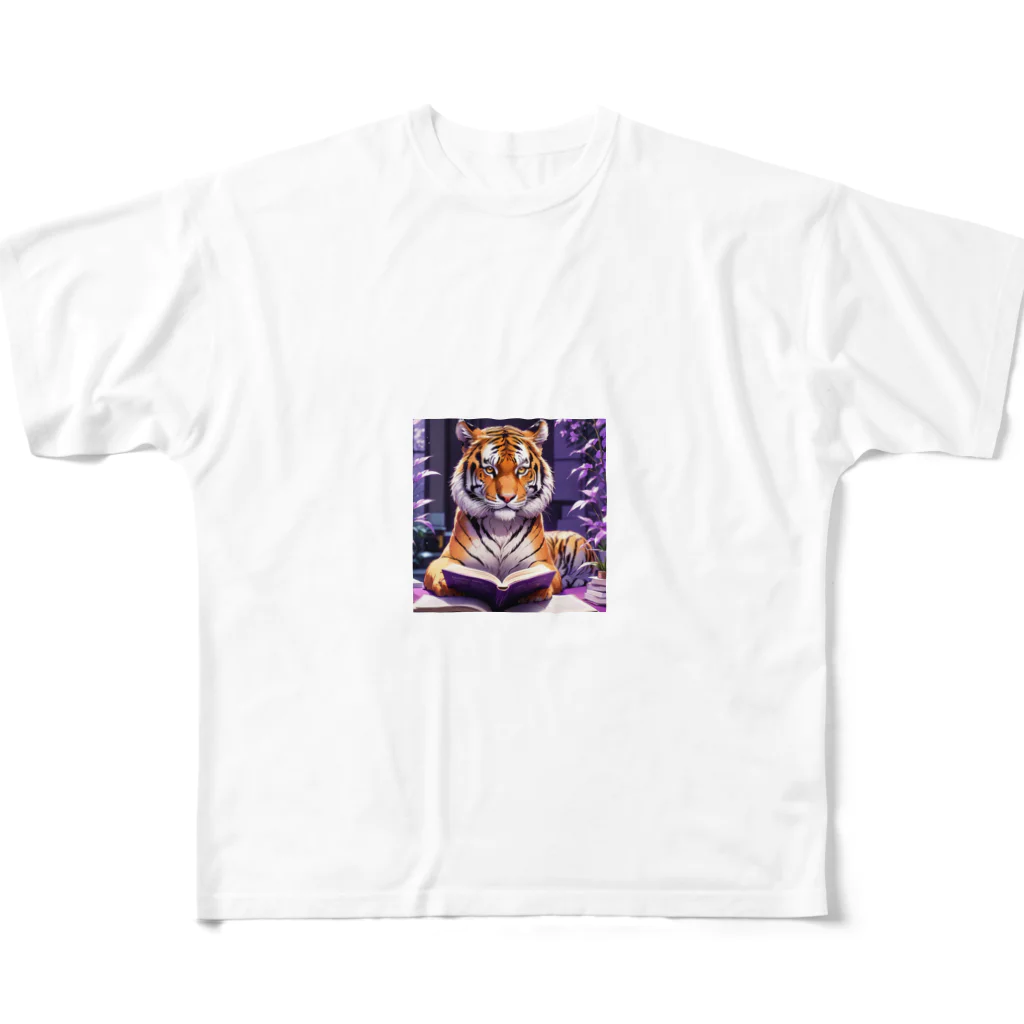 neratoraの本を読む虎 All-Over Print T-Shirt
