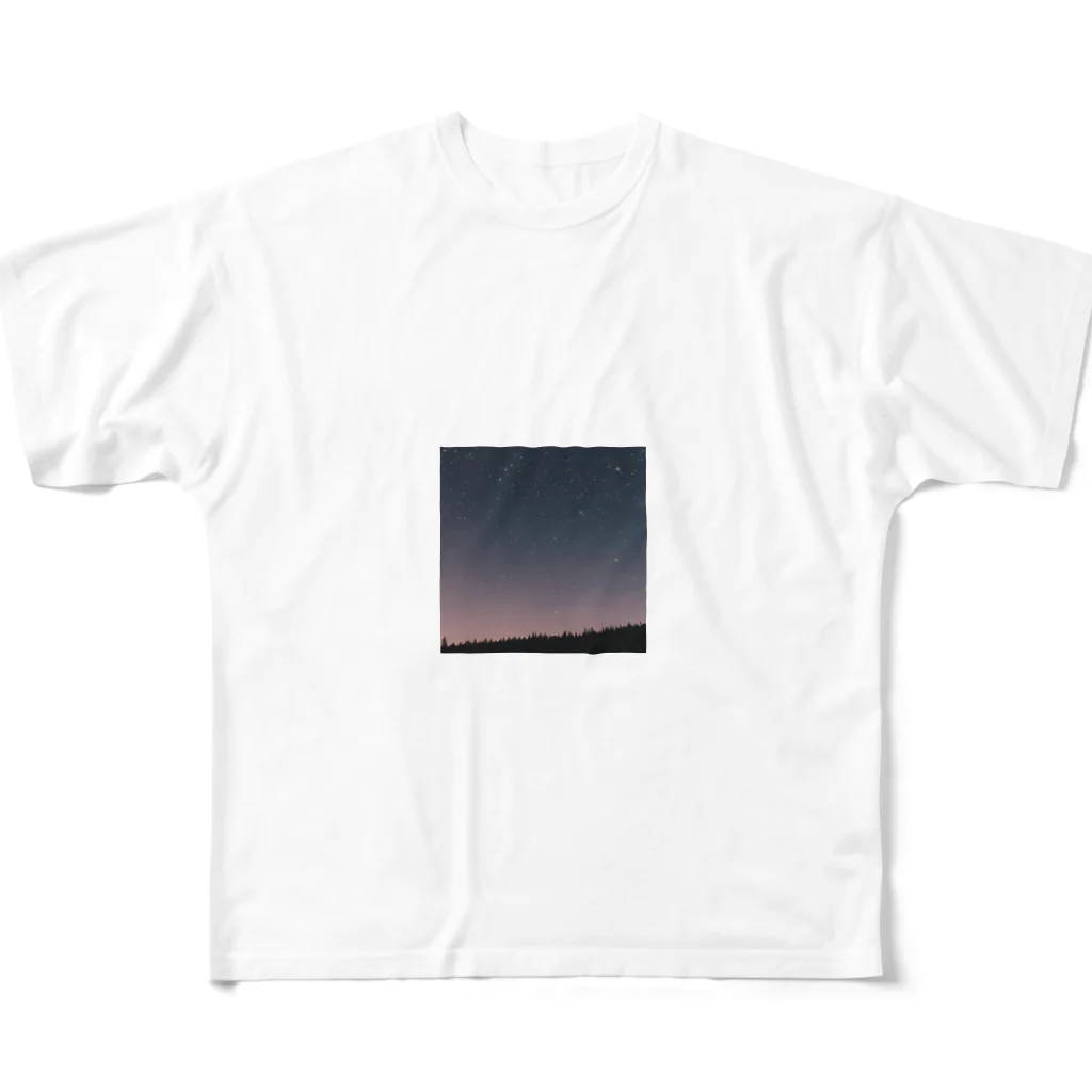 Chama's shopの星空 フルグラフィックTシャツ