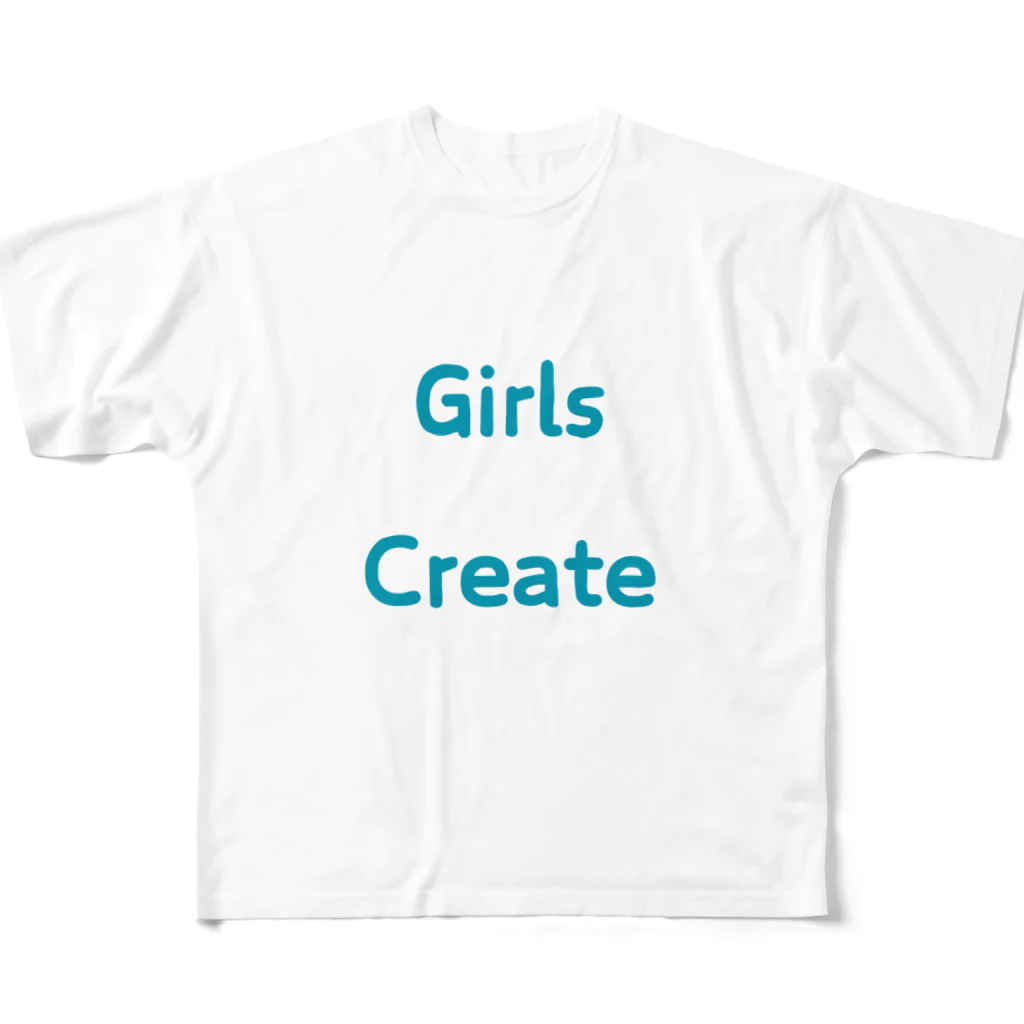 あい・まい・みぃのGirls Create-女性たちが創造的である事を表す言葉 フルグラフィックTシャツ