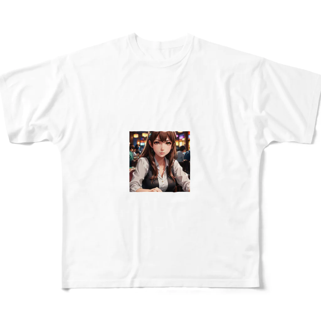 WWWmaのポーカー美少女さや All-Over Print T-Shirt