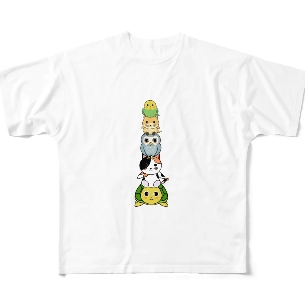 chicodeza by suzuriのアニマルタワ〜 All-Over Print T-Shirt